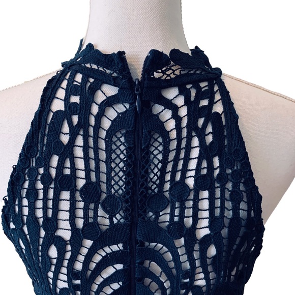 TWO SISTERS THE LABEL TARA DRESS LACE MINI DRESS IN DARK BLUE - Picture 14 of 16